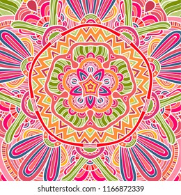 Vector round abstract circle. Mandala style. Decorative element, colored circular design element.
