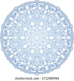 Vector round abstract circle. Mandala style. Decorative element, colored circular design element.