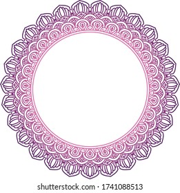 Vector round abstract circle. Mandala style. Decorative element, colored circular design element.