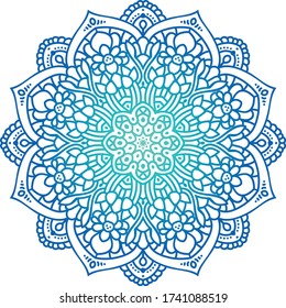 Vector round abstract circle. Mandala style. Decorative element, colored circular design element.