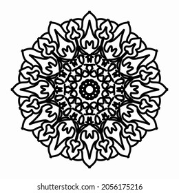 Vector round abstract circle. Mandala style. EPS 10