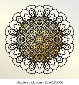 Vector round abstract circle. Mandala style. EPS 10