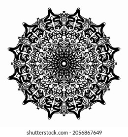 Circulo abstracto de vectores redondeados. Estilo Mandala. EPS 10
