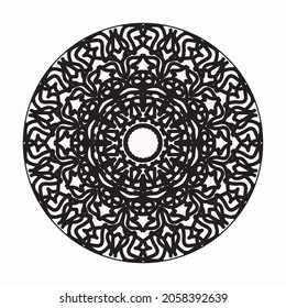 Vector round abstract circle. Mandala style. EPS 10