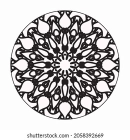 Vector round abstract circle. Mandala style. EPS 10