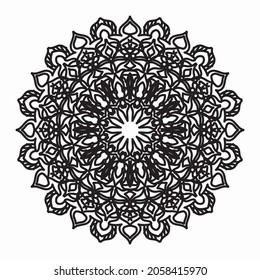 Vector round abstract circle. Mandala style.