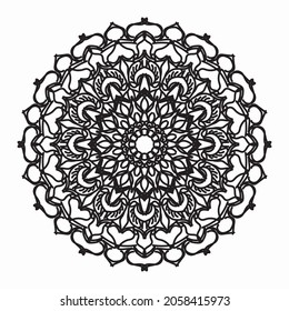 Vector round abstract circle. Mandala style.