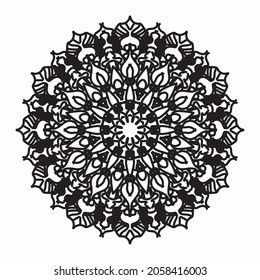 Vector round abstract circle. Mandala style.