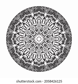 Circulo abstracto de vectores redondeados. Estilo Mandala. EPS 10