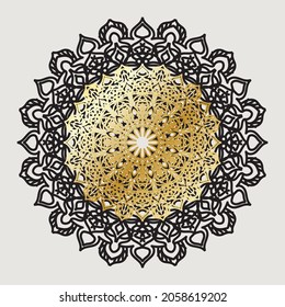 Vector round abstract circle. Mandala style.