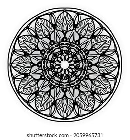 Vector round abstract circle. Mandala style. EPS 10
