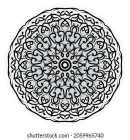 Vector round abstract circle. Mandala style. EPS 10
