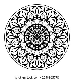 Circulo abstracto de vectores redondeados. Estilo Mandala. EPS 10