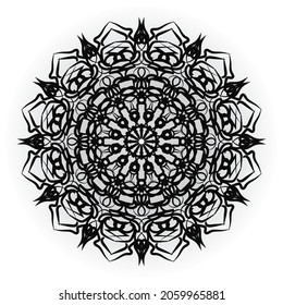 Circulo abstracto de vectores redondeados. Estilo Mandala. EPS 10