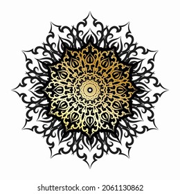 Vector round abstract circle. Mandala style.