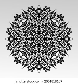 Vector round abstract circle. Mandala style.