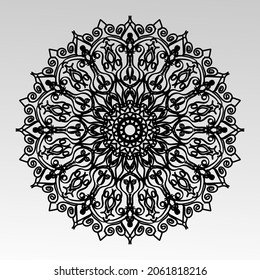 Vector round abstract circle. Mandala style.