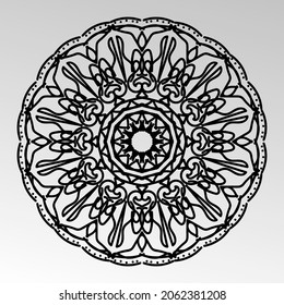 Vector round abstract circle. Mandala style. EPS 10