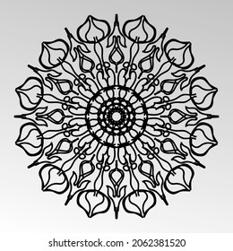 Vector round abstract circle. Mandala style. EPS 10