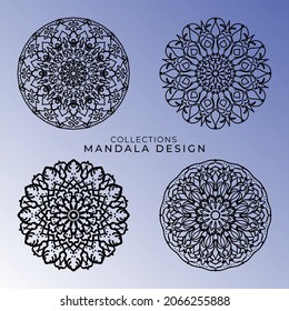 Circulo abstracto de vectores redondeados. Estilo Mandala. EPS 10