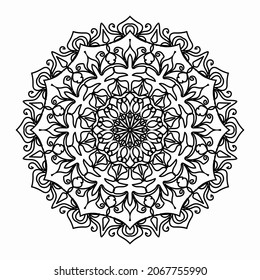 Circulo abstracto de vectores redondeados. Estilo Mandala. EPS 10
