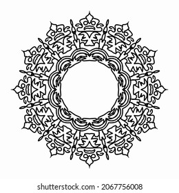 Vector round abstract circle. Mandala style. EPS 10