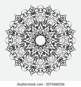 Vector round abstract circle. Mandala style.