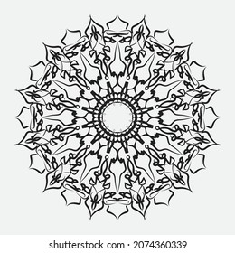 Vector round abstract circle. Mandala style.