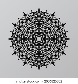 Vector round abstract circle. Mandala style.