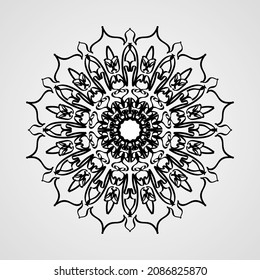 Vector round abstract circle. Mandala style.