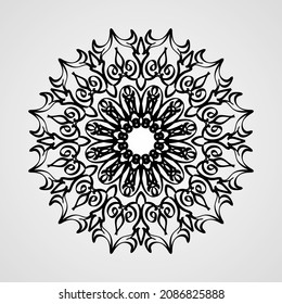 Vector round abstract circle. Mandala style.