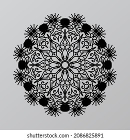Vector round abstract circle. Mandala style.