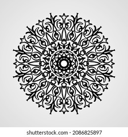 Vector round abstract circle. Mandala style.