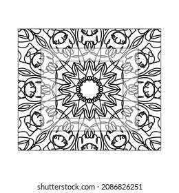 Vector round abstract circle. Mandala style.