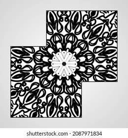 Vector round abstract circle. Mandala style