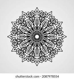 Vector round abstract circle. Mandala style.
