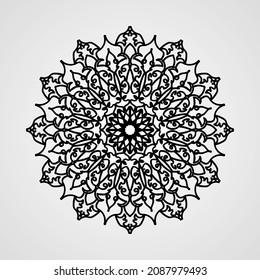 Vector round abstract circle. Mandala style.