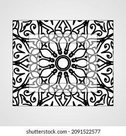 Vector round abstract circle. Mandala style