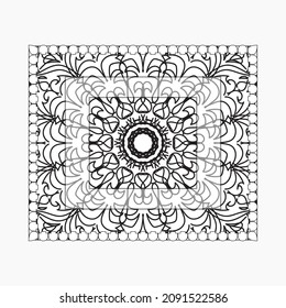 Vector round abstract circle. Mandala style