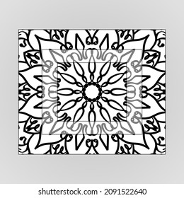 Vector round abstract circle. Mandala style