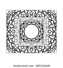 Vector round abstract circle. Mandala style