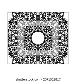 Circulo abstracto de vectores redondeados. Estilo Mandala