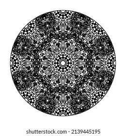 Vector round abstract circle. Mandala style.
