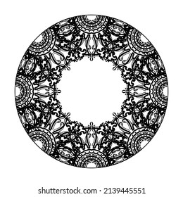 Vector round abstract circle. Mandala style.