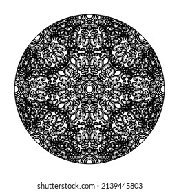 Vector round abstract circle. Mandala style.