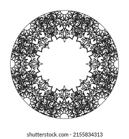 Vector round abstract circle. Mandala style.