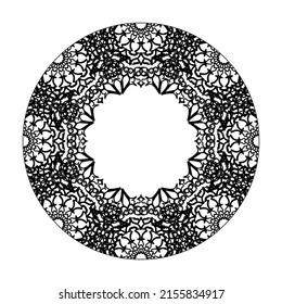 Vector round abstract circle. Mandala style.