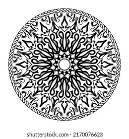 Vector round abstract circle. Mandala style.