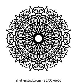 Vector round abstract circle. Mandala style.