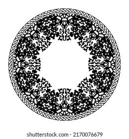 Vector round abstract circle. Mandala style.